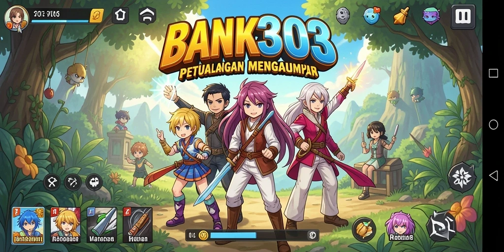 Gameplay menarik dalam BANK303 dengan karakter Anime yang unik.