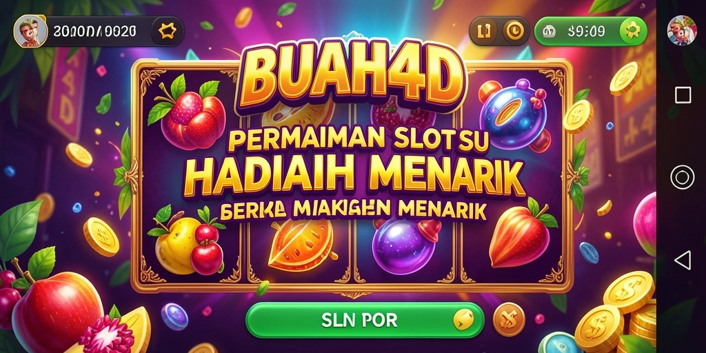 Tampilan gameplay BUAH4D yang memukau dengan berbagai tema slot.