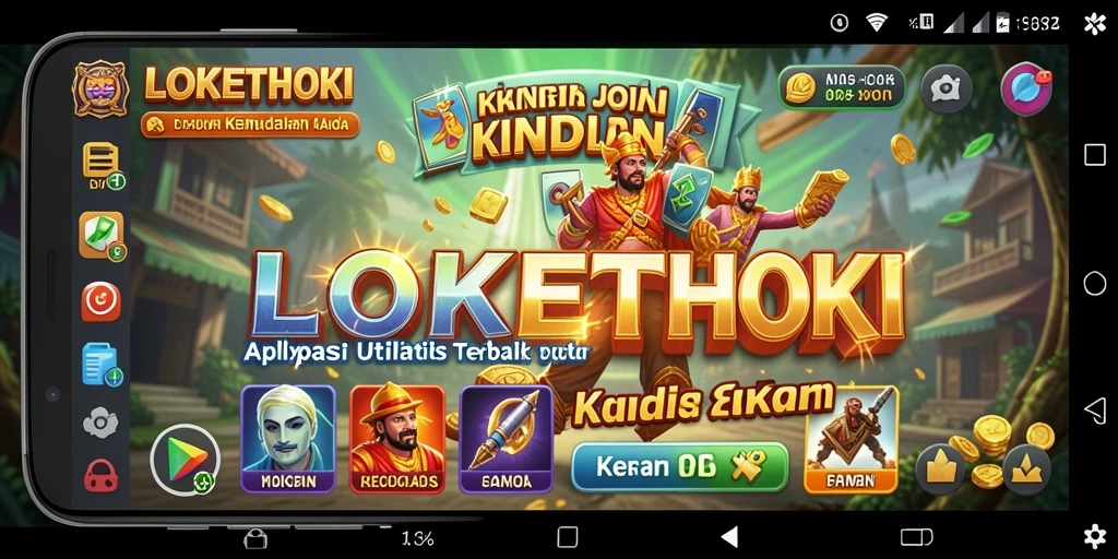 Screenshot utama LOKETHOKI menampilkan antarmuka yang sederhana untuk kemudahan penggunaan.