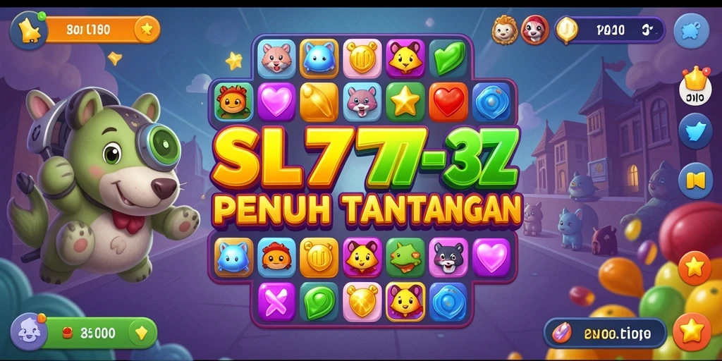 Tampilan gameplay SL777 yang seru dalam misi Match-3.