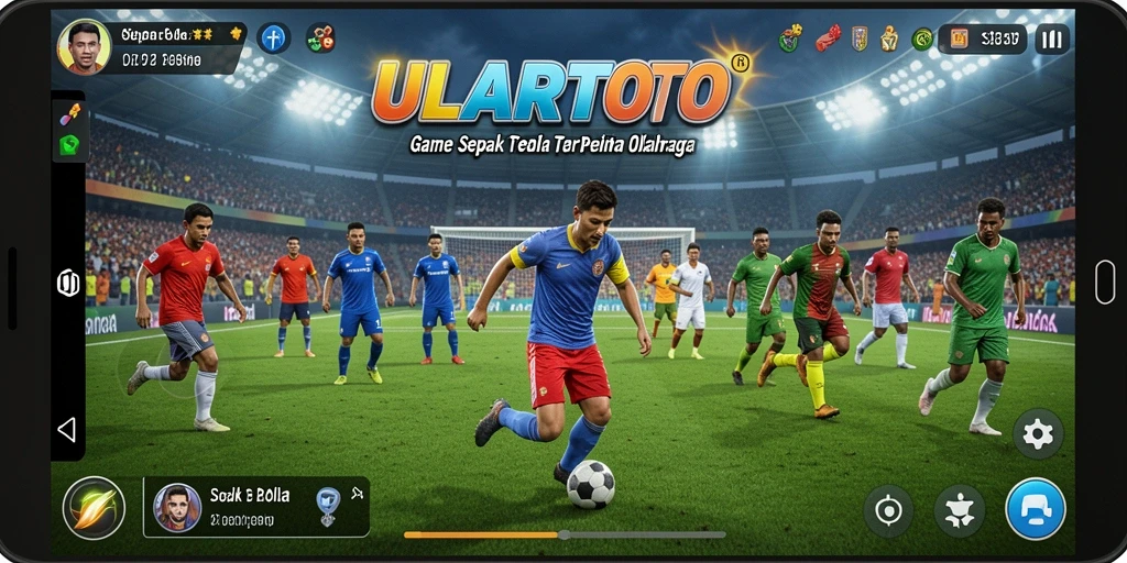 Tangkapan layar ULARTOTO menampilkan aksi mendebarkan sepak bola.